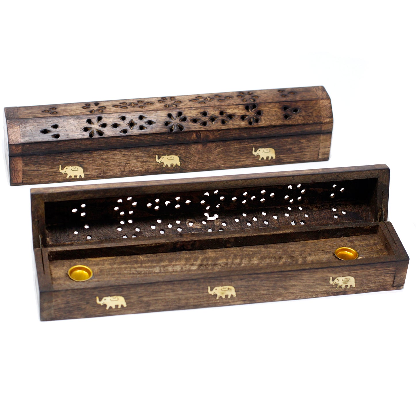 Boîtes à fumée en bois de manguier naturel