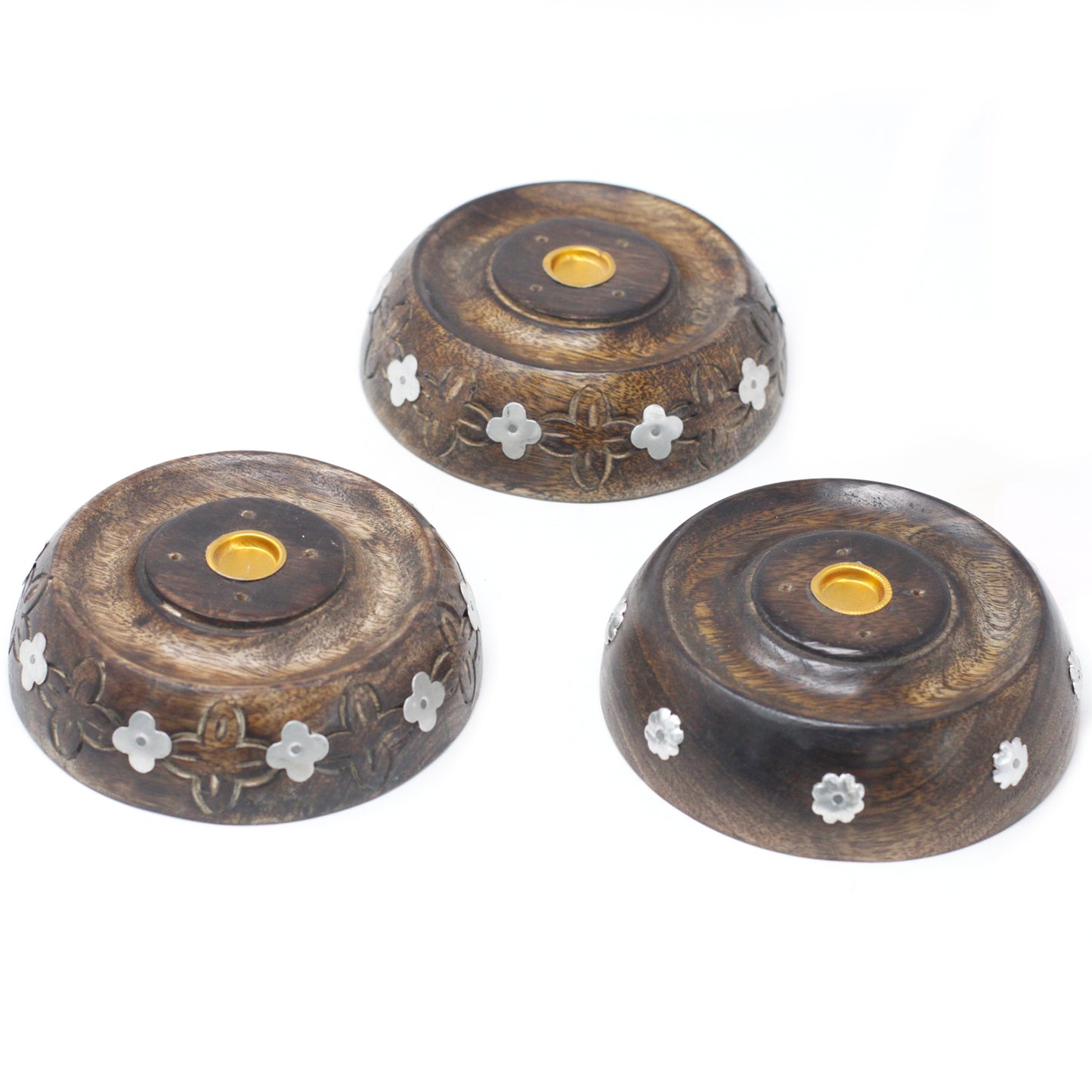 Brûleur à cônes et bâtonnets - Design assorti - Bois de manguier