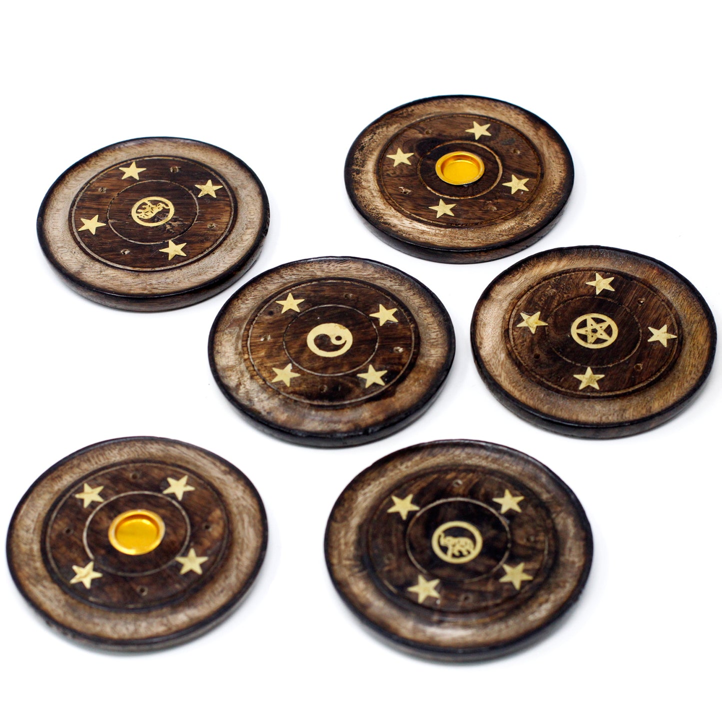 Manche en bois 10 cm (cône et encens)
