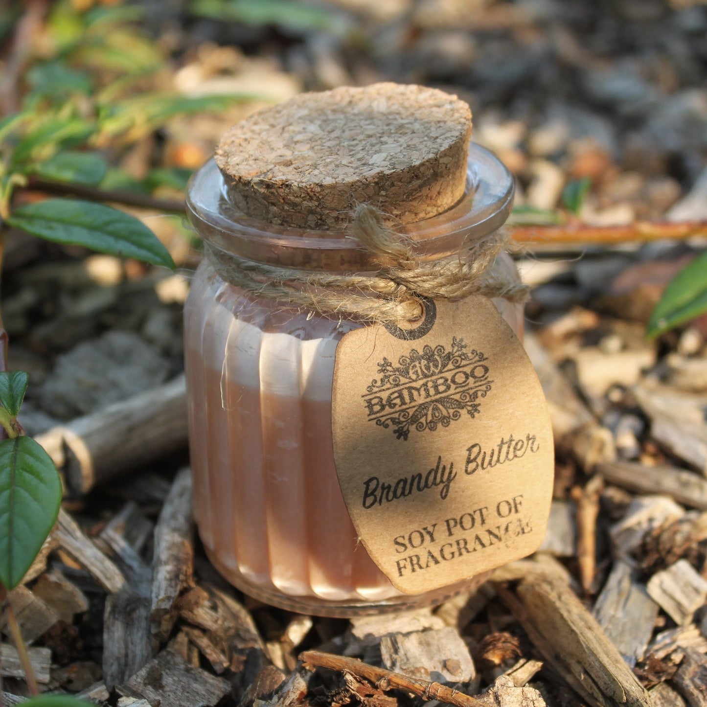 Bougie en pot de cire de soja - Beurre de cognac