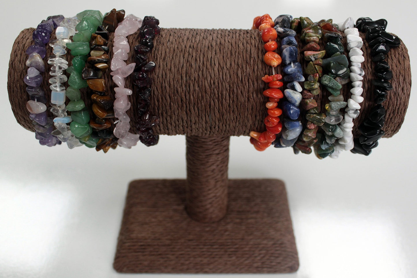 Bracelet en fragments de pierres précieuses - Agate noire