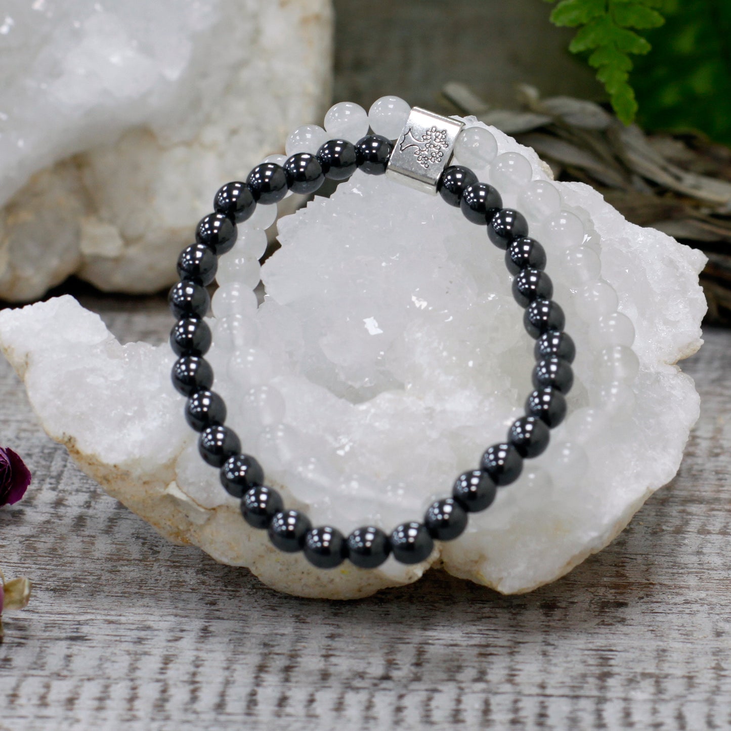 Bracelet magnétique en pierres précieuses - Œil de tigre