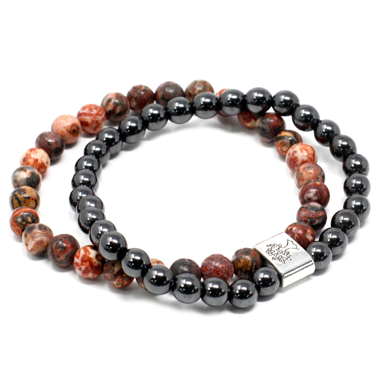 Bracelet magnétique en pierres précieuses - Peau de léopard