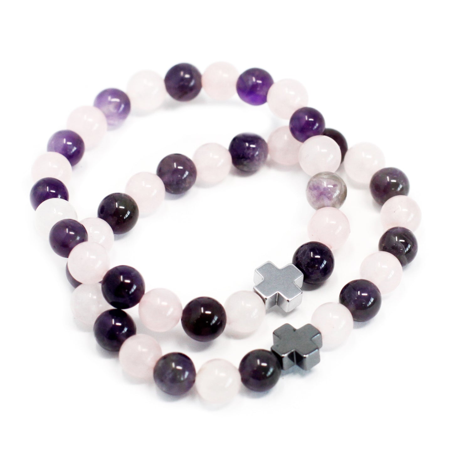 2 bracelets en pierres précieuses - Amour
