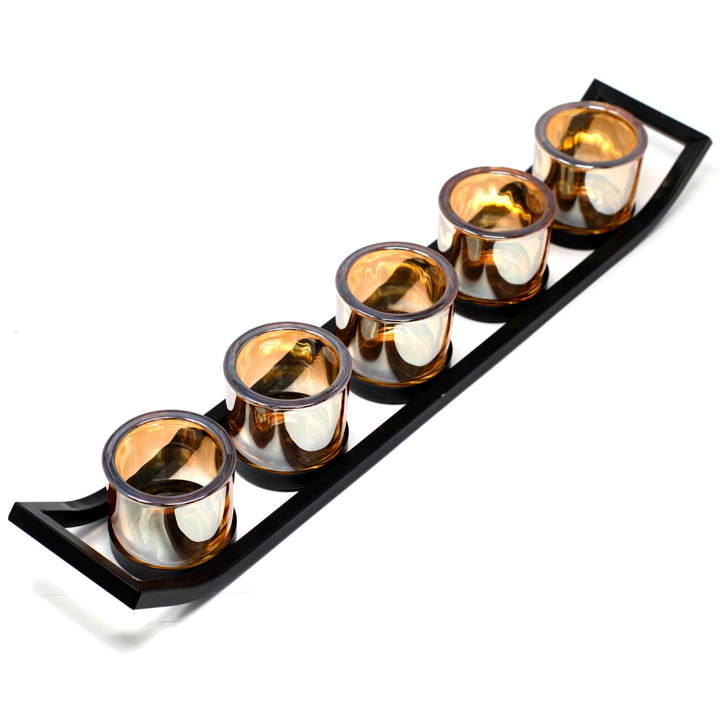 Bougeoir en fer - Étagère - 5 tasses