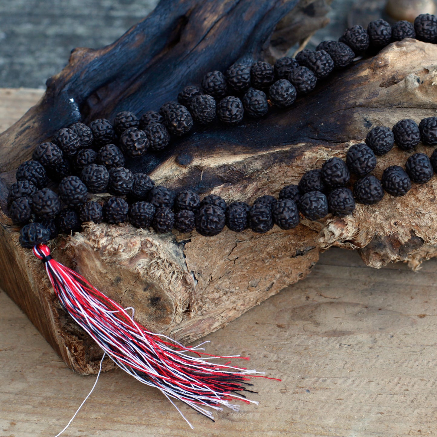 108 Rudraksha Japa Mala - Foncé