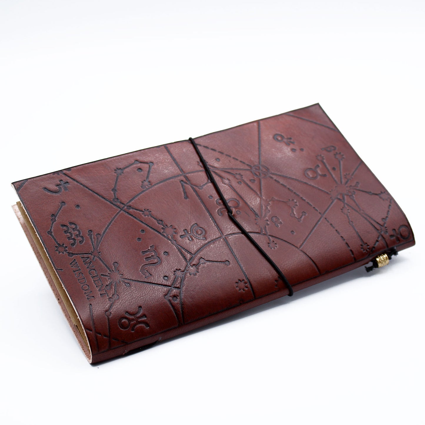 Journal en cuir - Mon carnet de souhaits - Marron (80 pages)