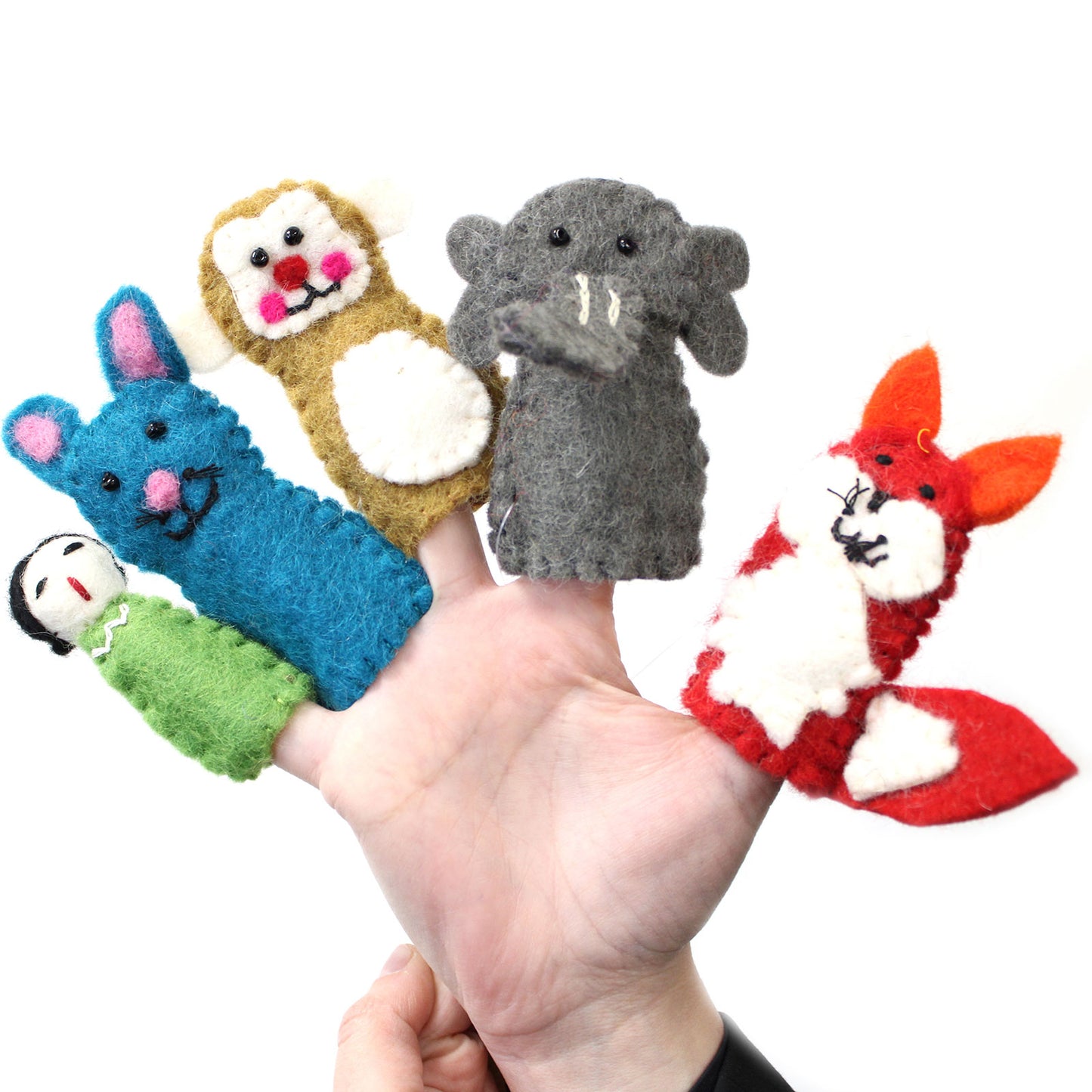 36 marionnettes à doigts en feutre - Assortiment