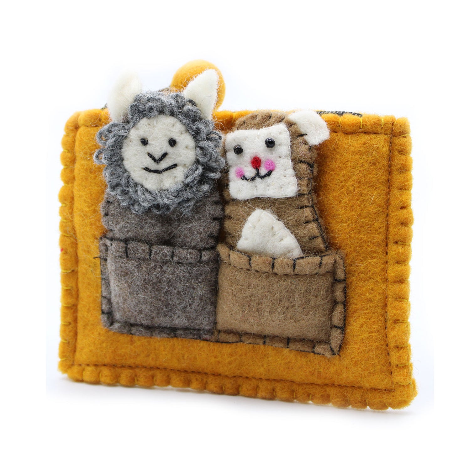 Sac avec marionnettes à doigts - Ours et mouton