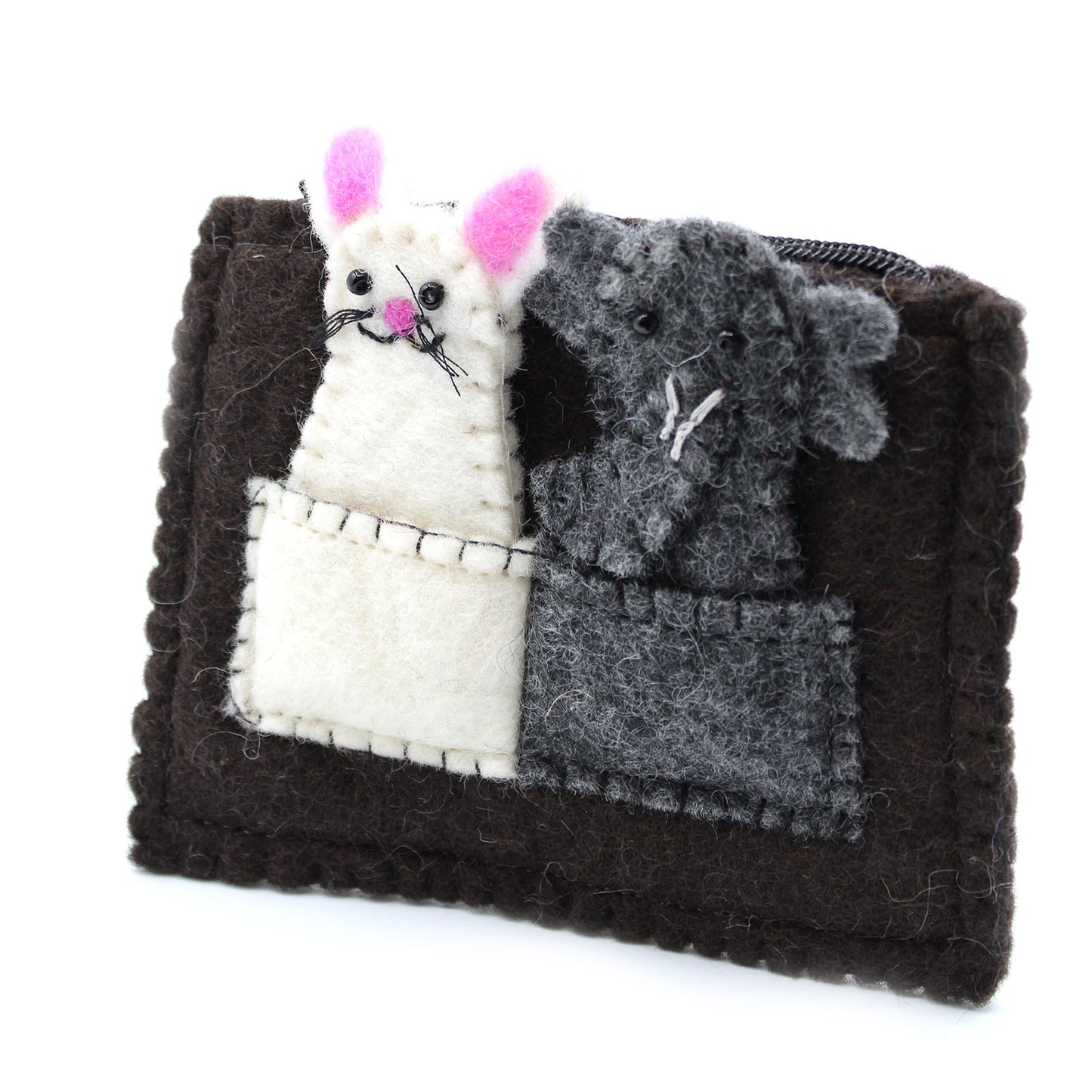 Sac avec marionnettes à doigts - Éléphant et souris