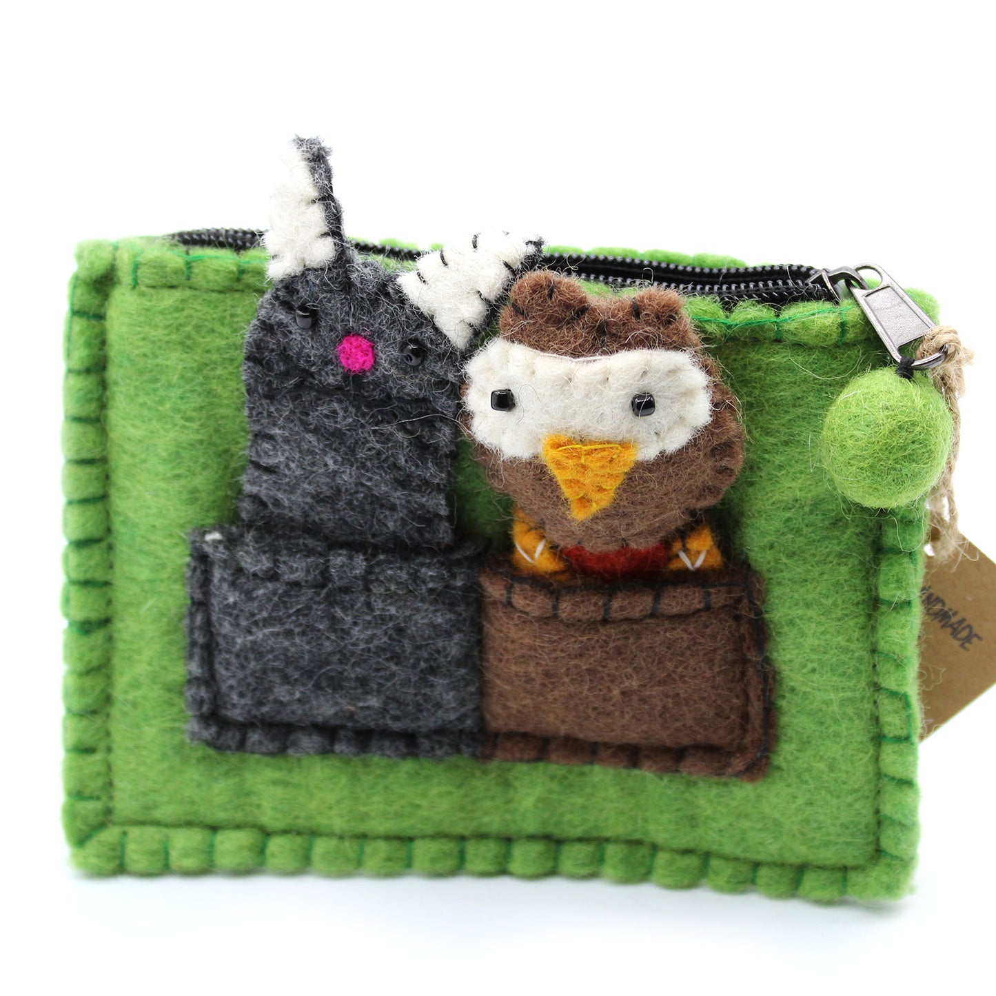 Sac avec marionnettes à doigts - Hibou et chaton