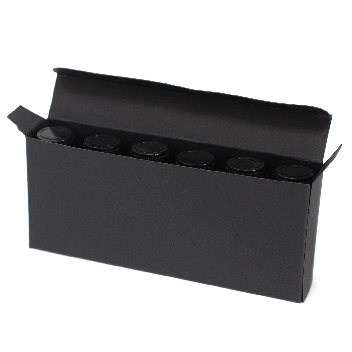 Coffret pour 6 flacons d'huiles essentielles de 10 ml - Noir