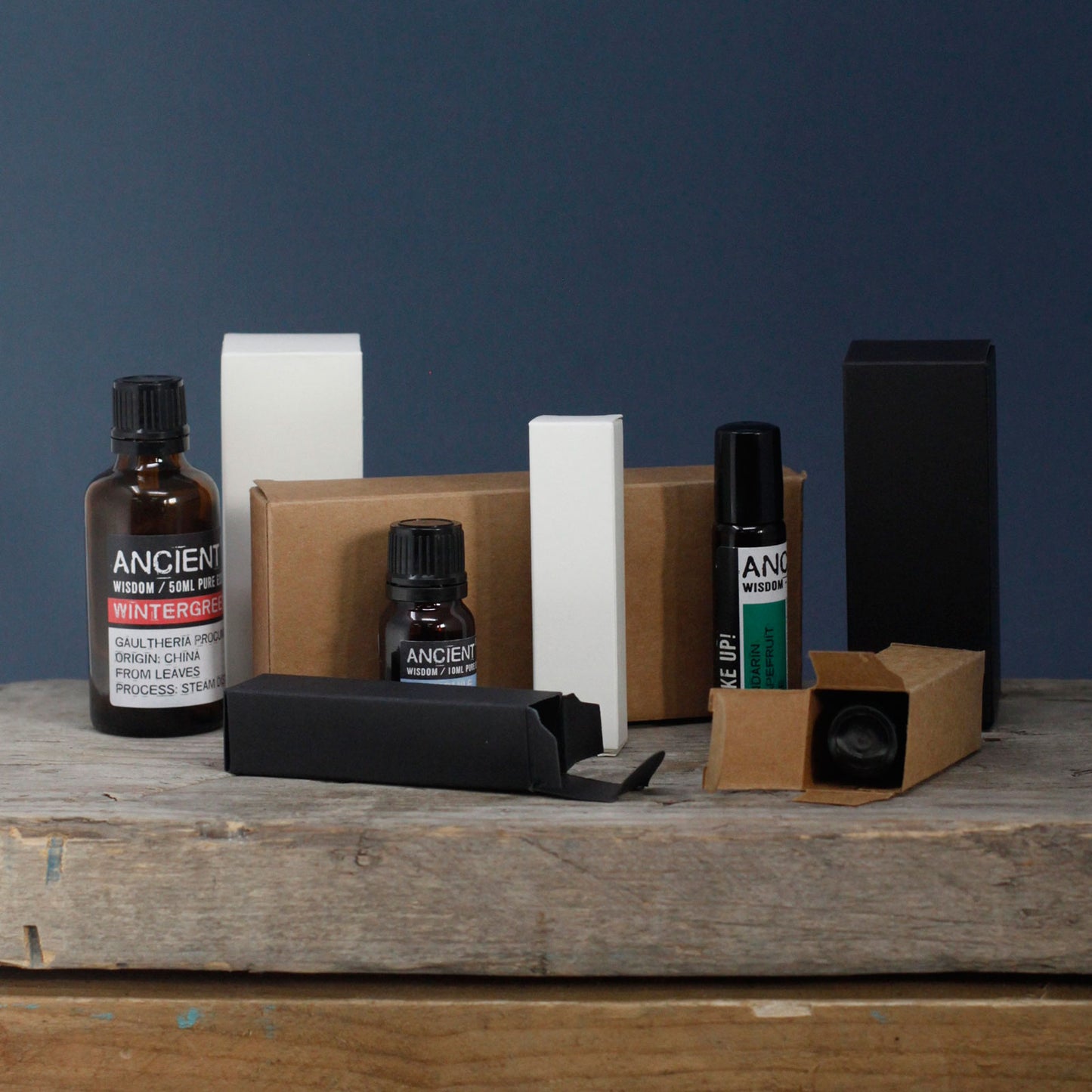 Coffret pour 6 flacons d'huiles essentielles de 10 ml - Noir