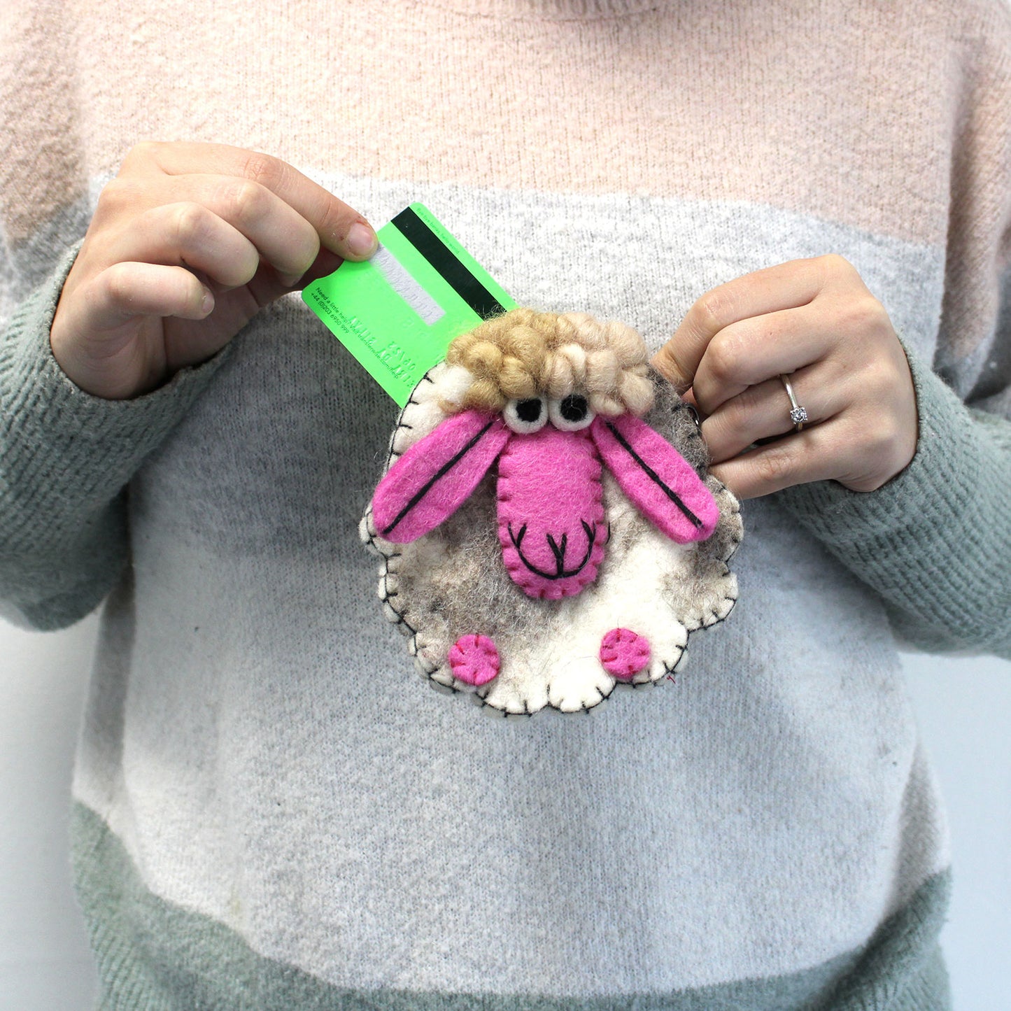 Naturfilz-Etui (sortiert) - Happy Sheep