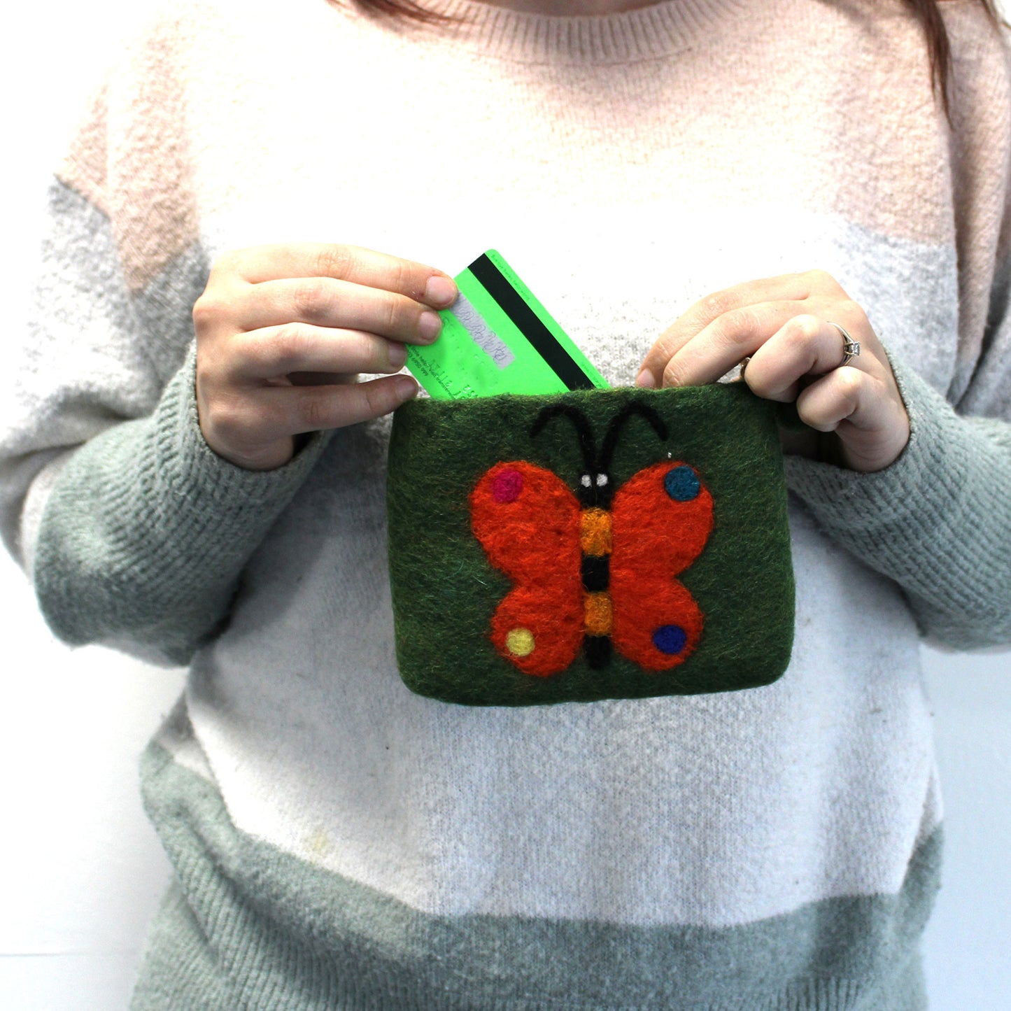 Naturfilz-Etui (sortiert) - Großer Schmetterling