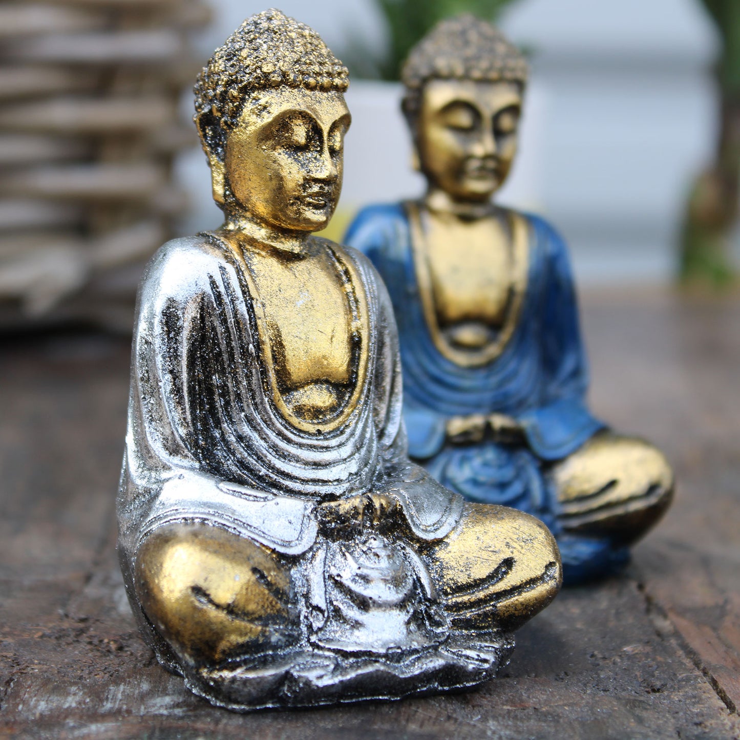 6 x Mini Bouddha doré (couleurs assorties)