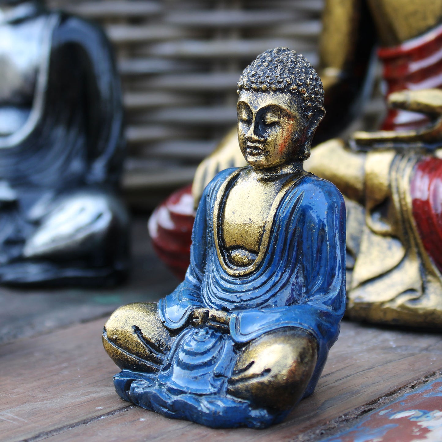 6 x Mini Bouddha doré (couleurs assorties)