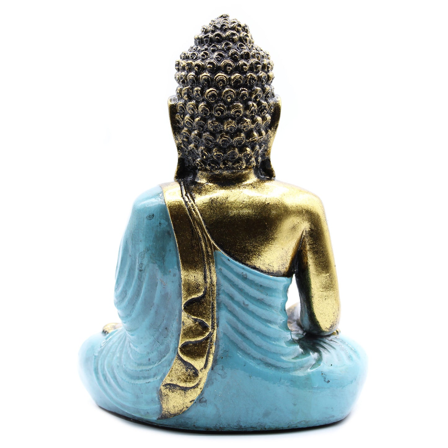 Bouddha bleu sarcelle et or - Grand