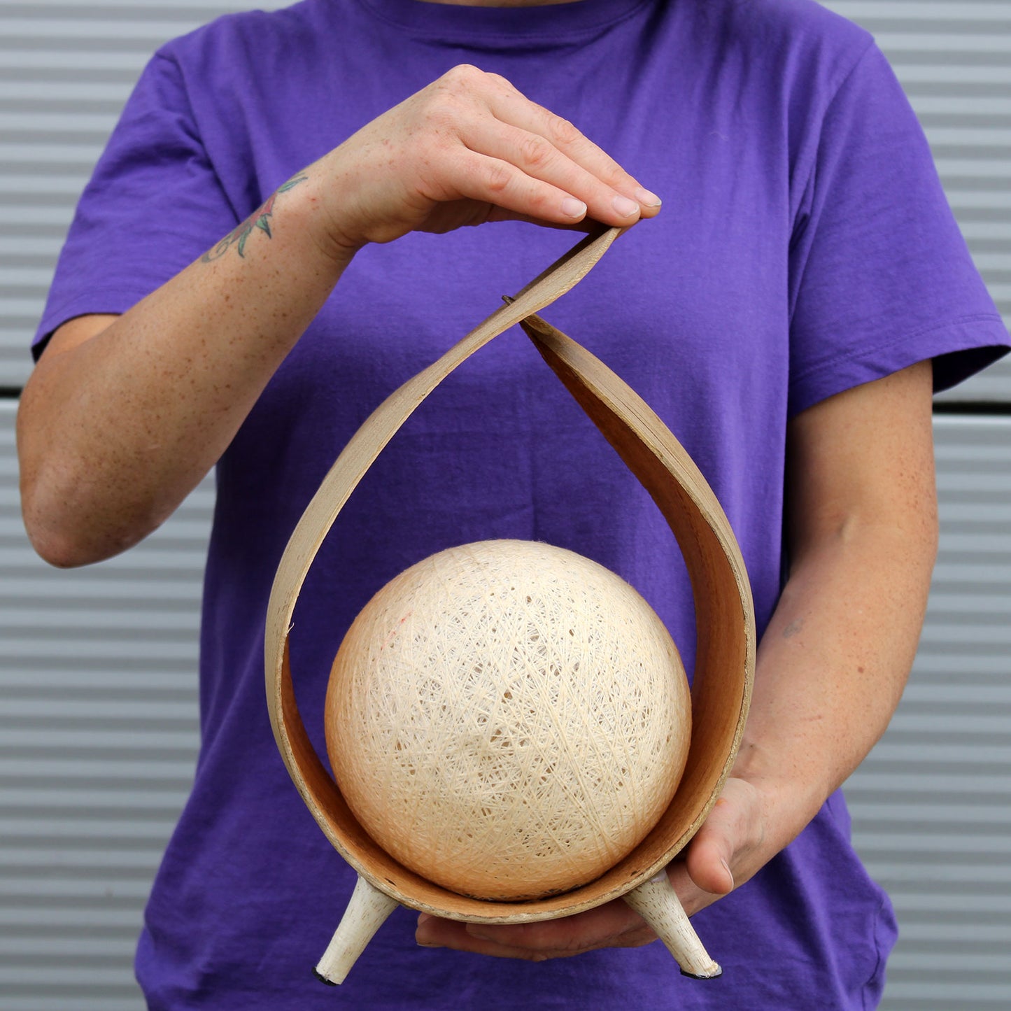 Natürliche Kokosnusslampe - Natürliches Wrap