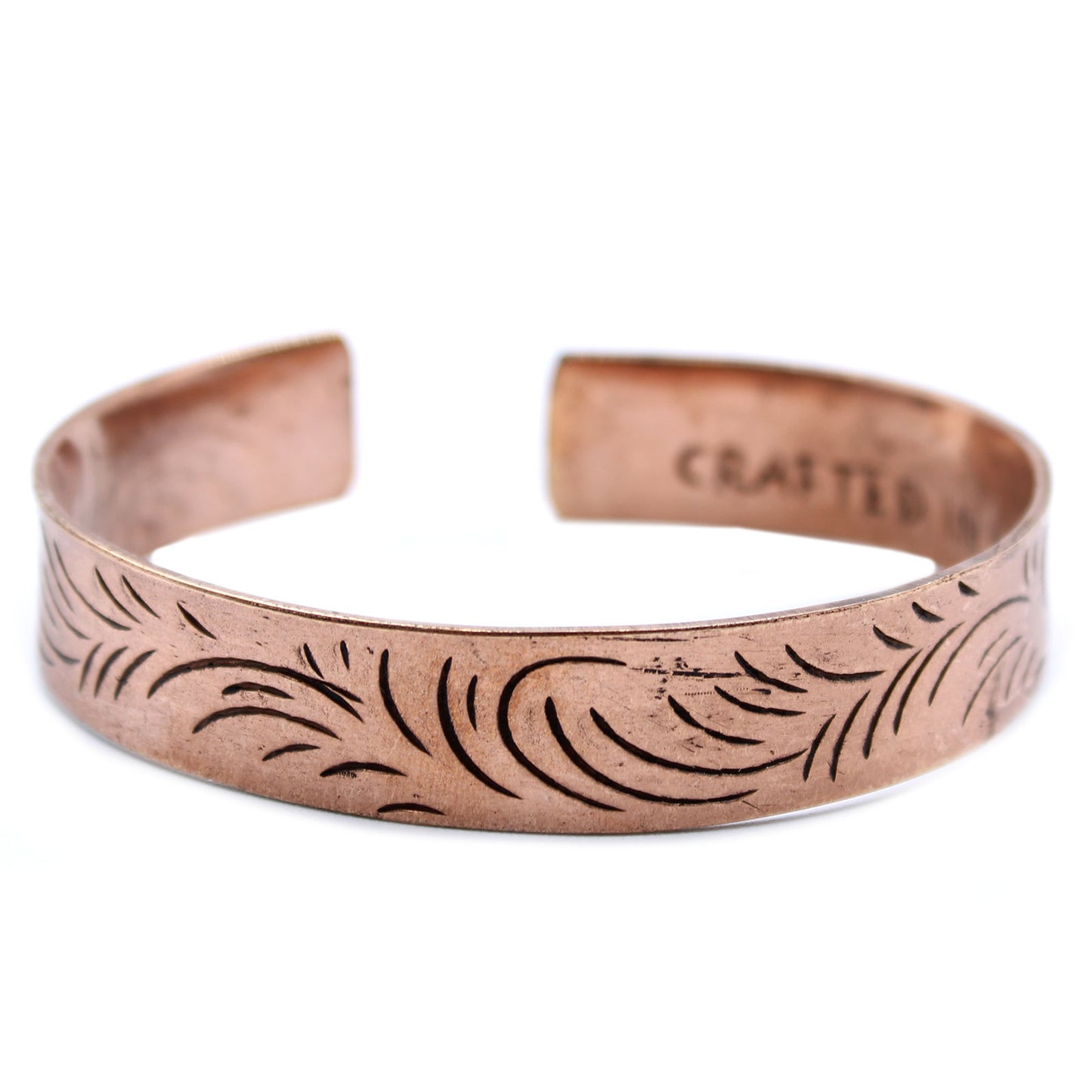 Bracelet tibétain en cuivre - Larges tourbillons tribaux