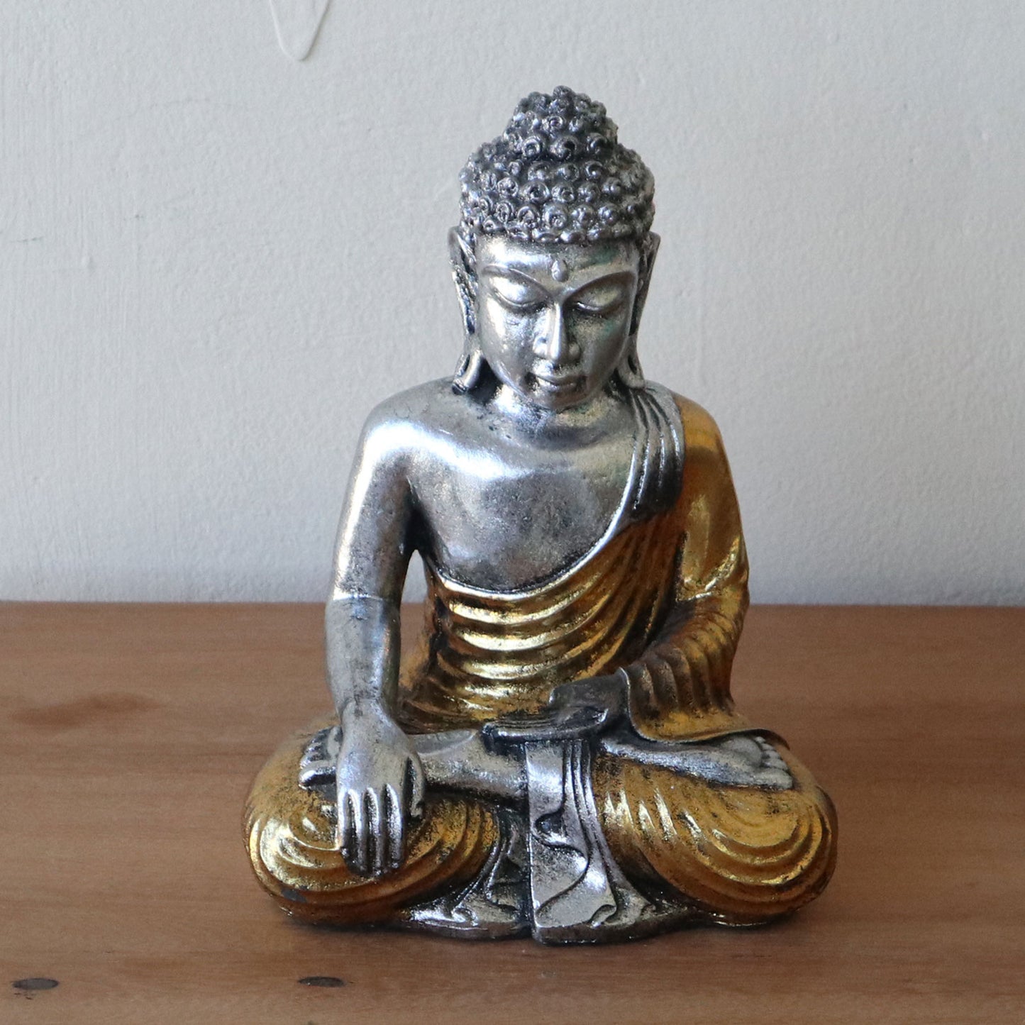 Bouddha bleu sarcelle et or - Grand