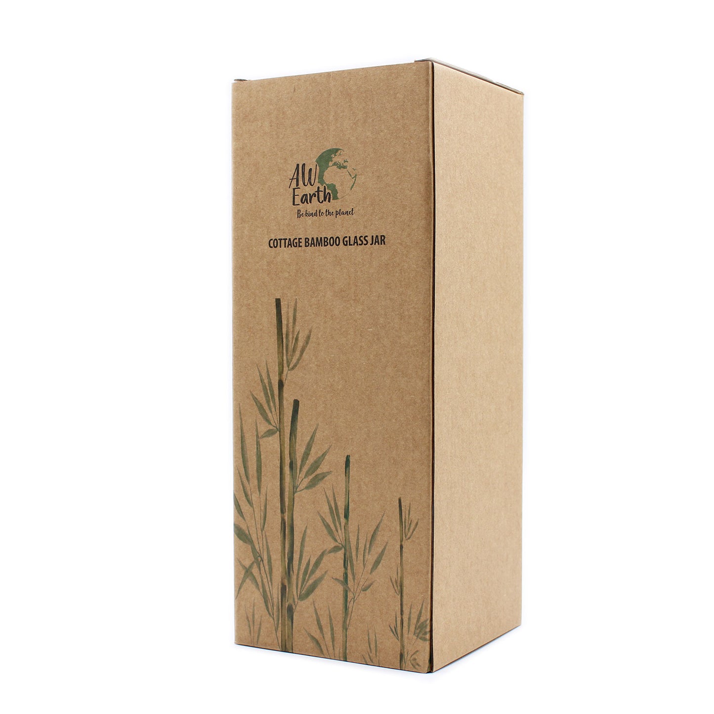 Bocal en verre avec couvercle en bambou - 25 cm