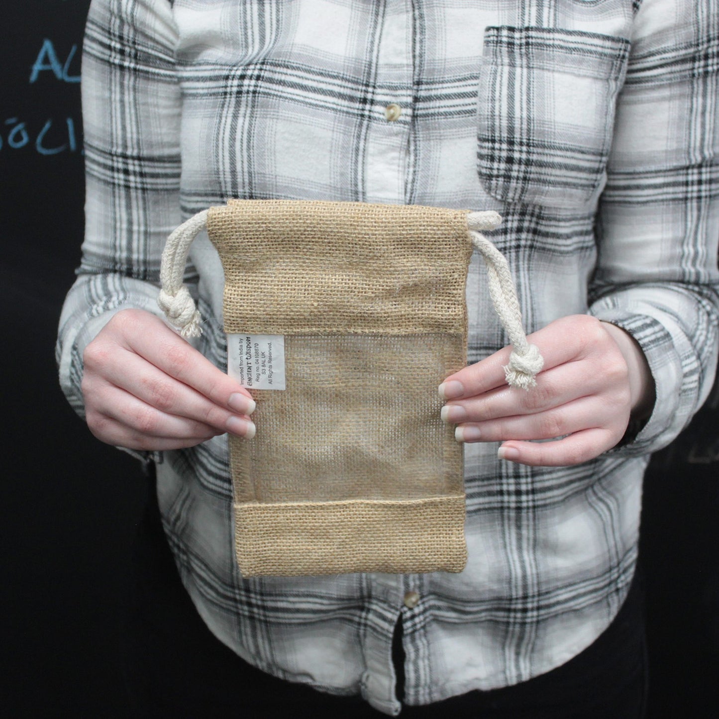 Sac en jute à fenêtre Med 20 x 12 cm