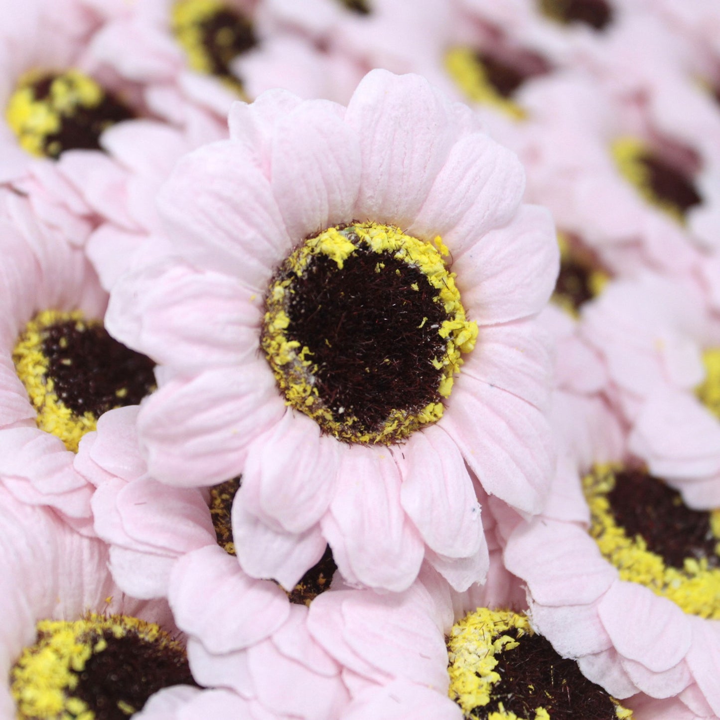 Sonnenblumen-Blumenbasteldeko mittel - rosa