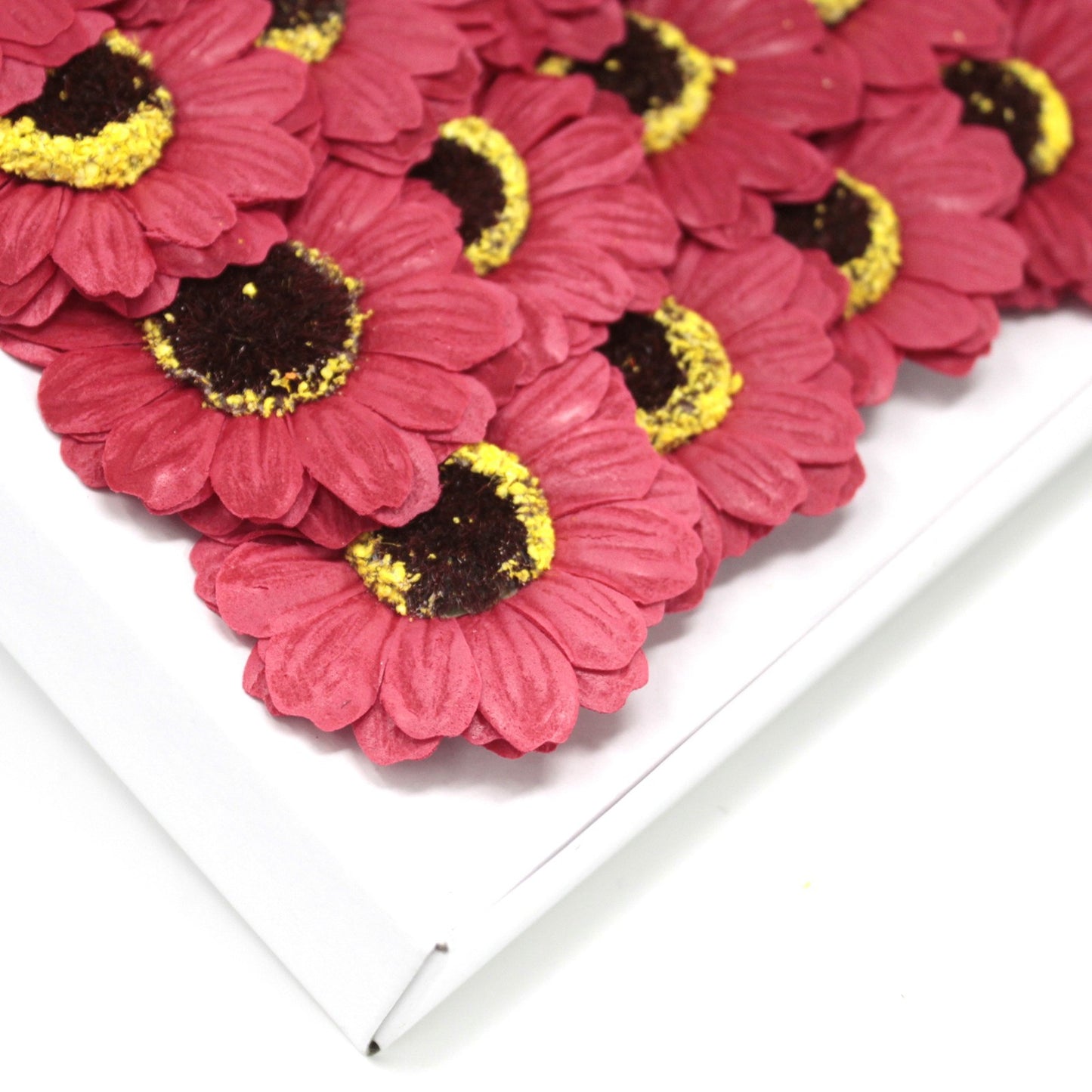 Sonnenblumen-Blumenbasteldeko mittel - rot