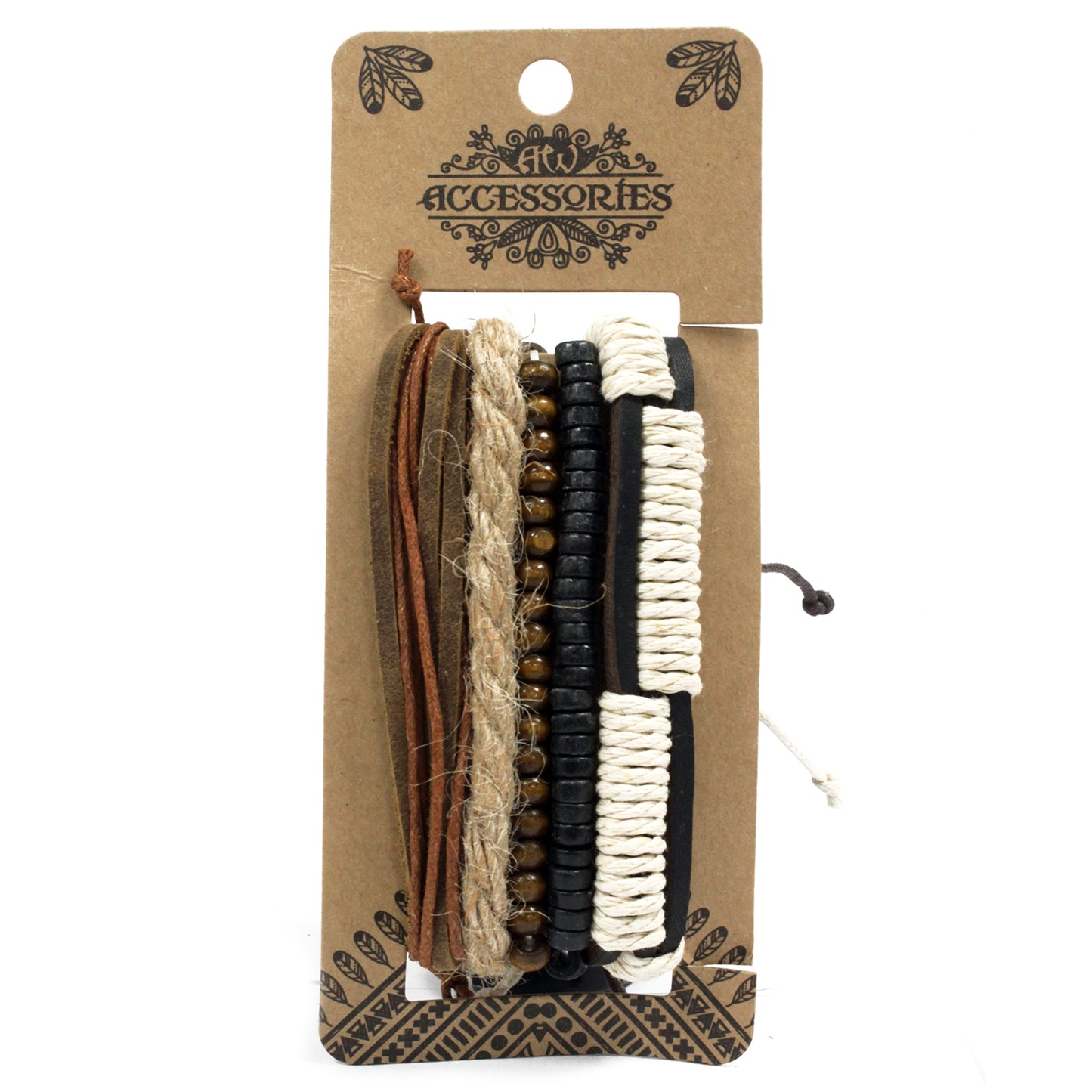 Bracelet homme - Vert et naturel (couleur aléatoire)