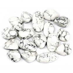 20 x Piedra preciosa africana / Howlite Blanco