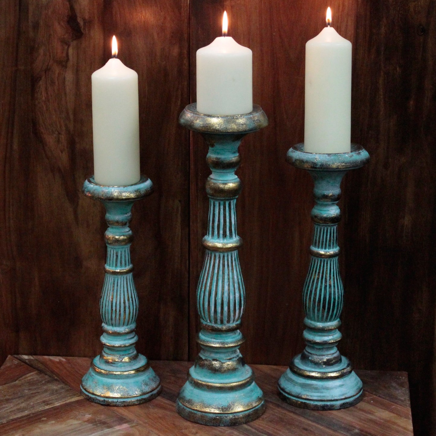 Petit chandelier - Turquoise Gold