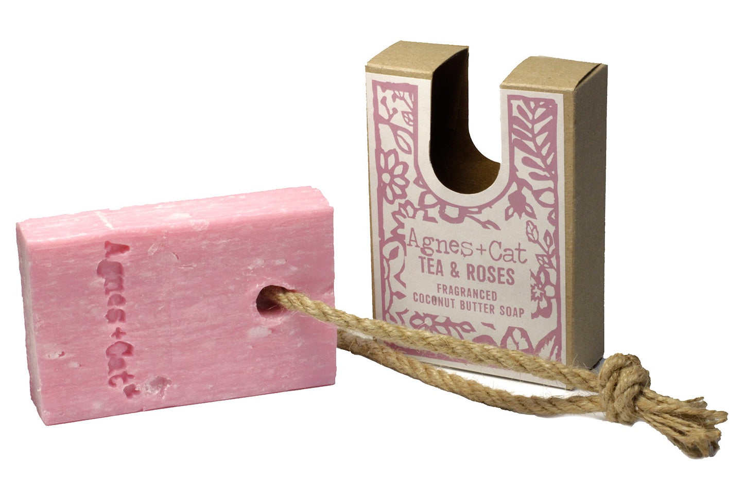 Seife mit Kordel - Tee und Rosen
