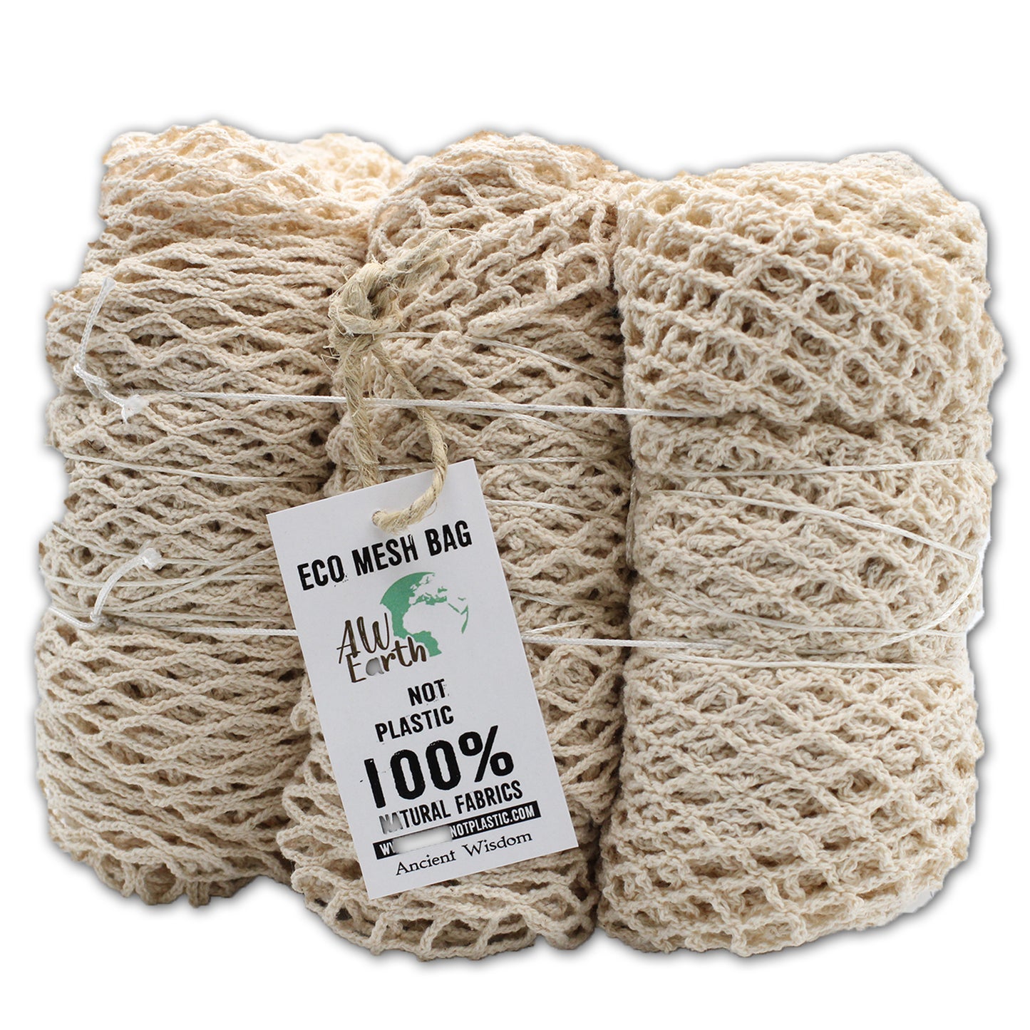 Sac en maille de coton pur - Naturel