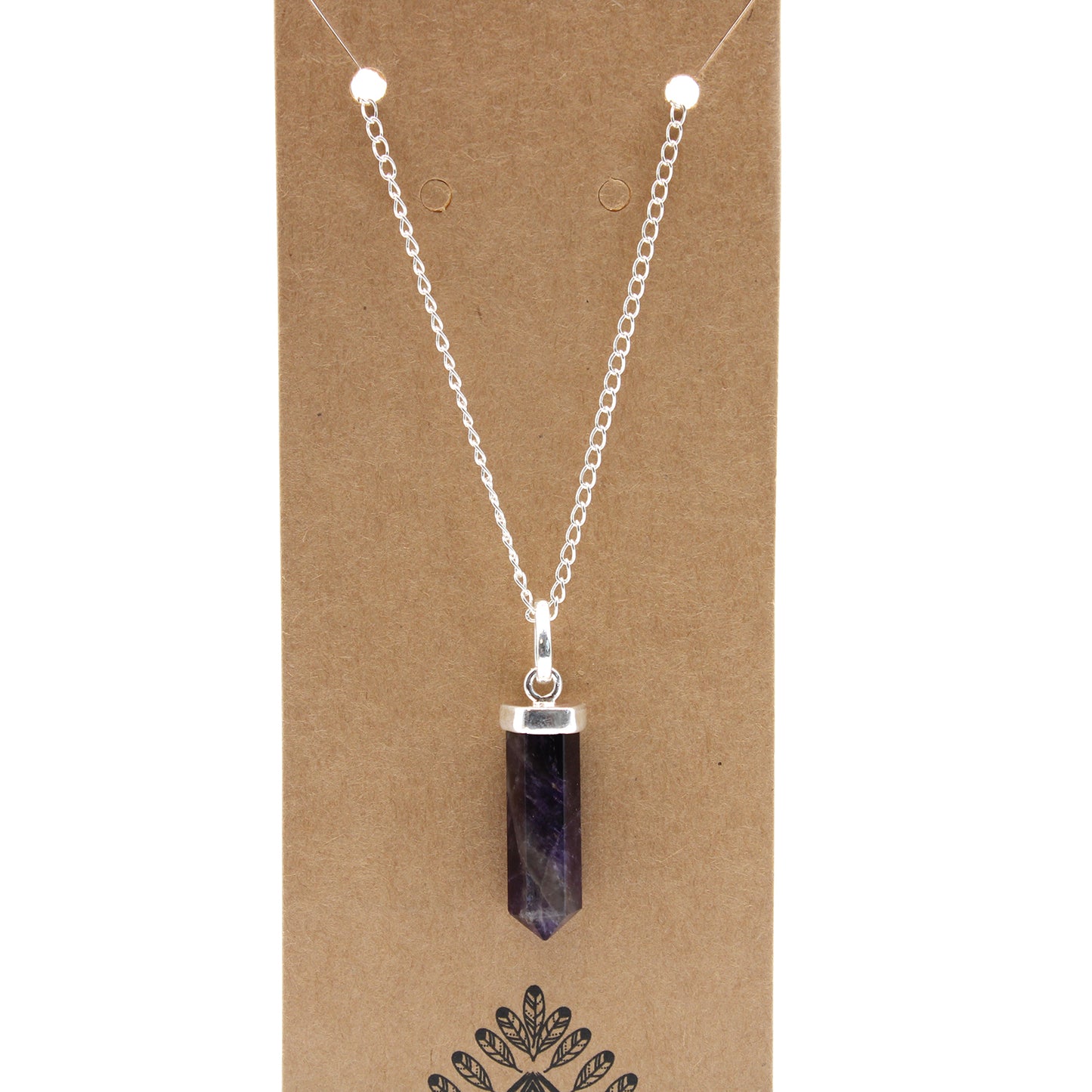 Pendentif classique en pierre précieuse - Améthyste