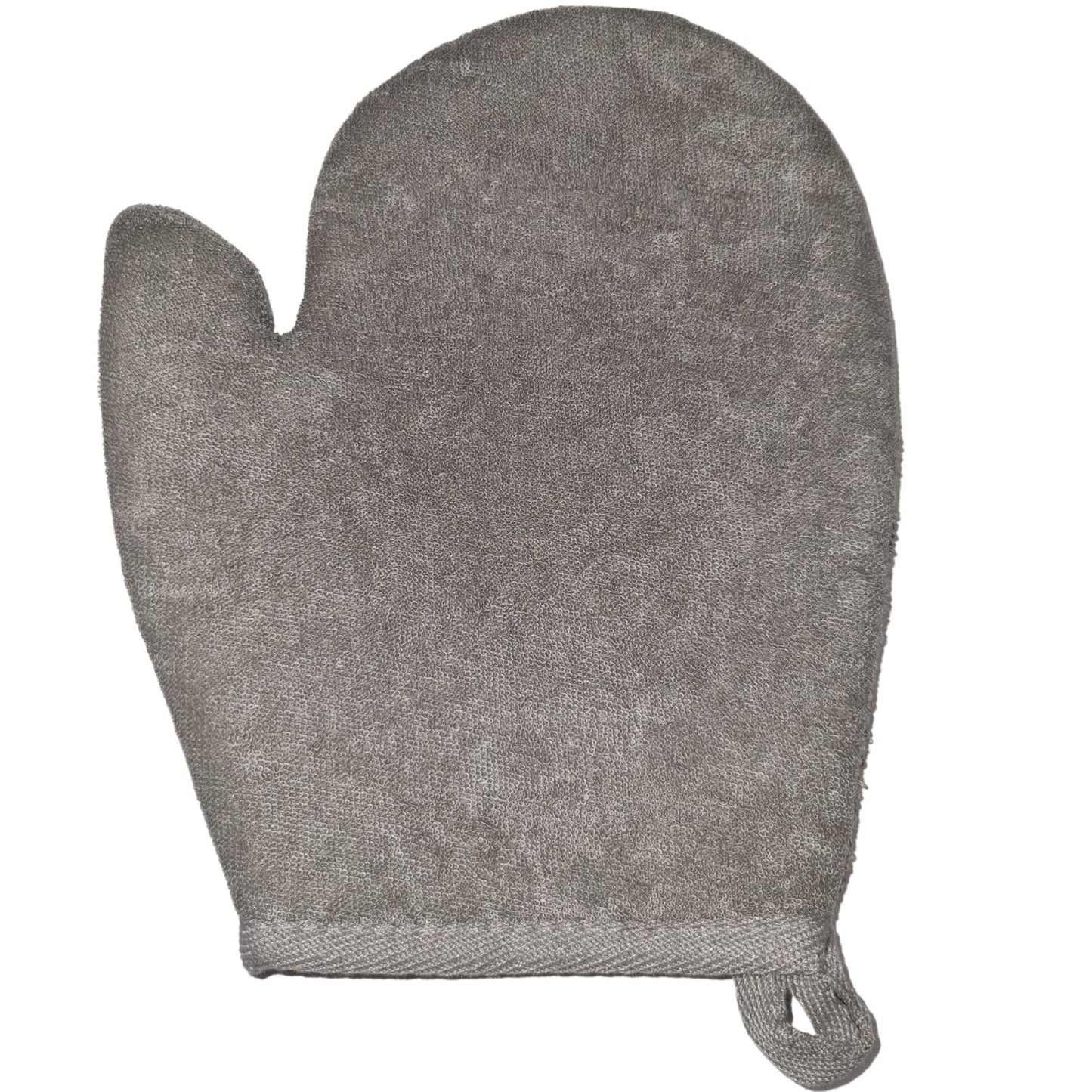 Gant de bain en bambou et lin - Charbon