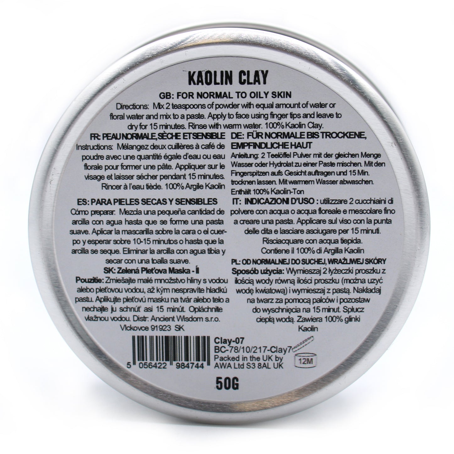 Argile de kaolin 50 g