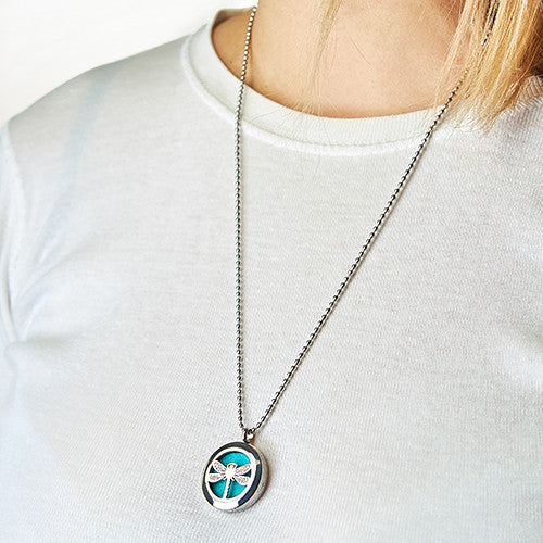 Collier diffuseur d'aromathérapie 25 mm - Libellule