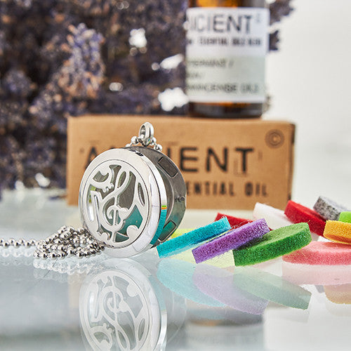 Collier diffuseur d'aromathérapie 25 mm - Note de musique