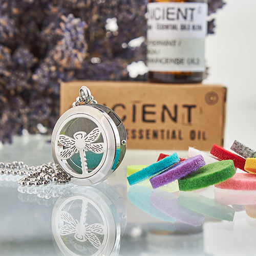 Collier diffuseur d'aromathérapie 25 mm - Libellule