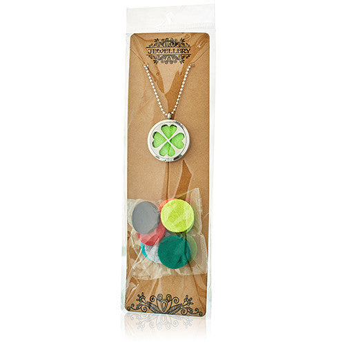 Collier diffuseur d'aromathérapie 30 mm - Feuille