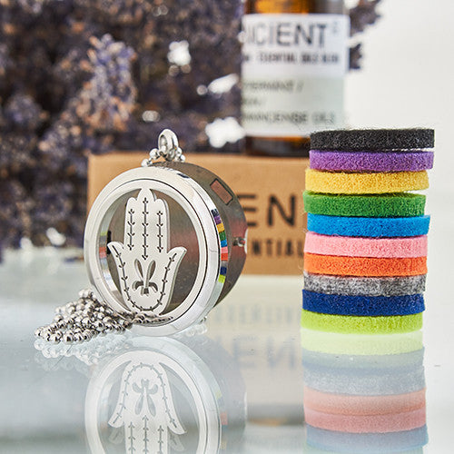 Collier diffuseur d'aromathérapie 30 mm - Main de Fatima