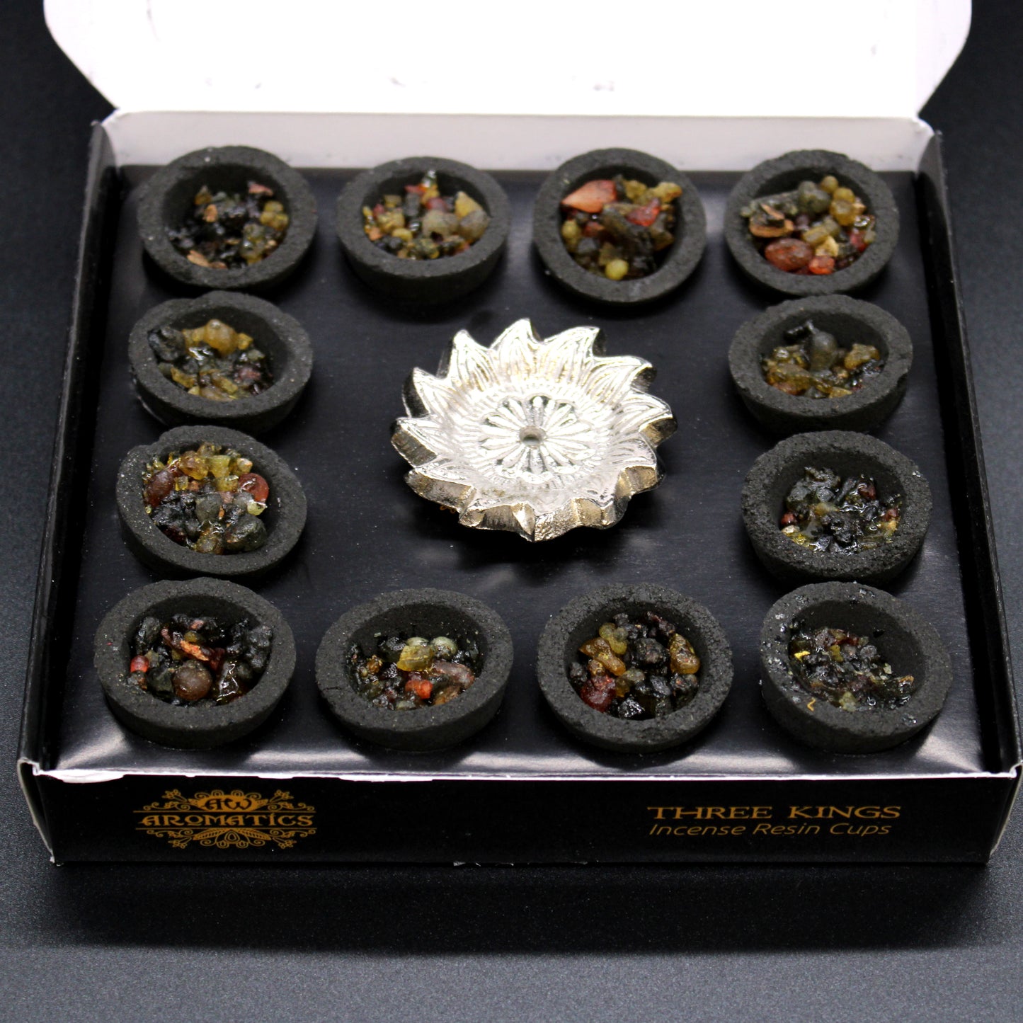 Coffret de 12 coupelles en résine - Myrrhe