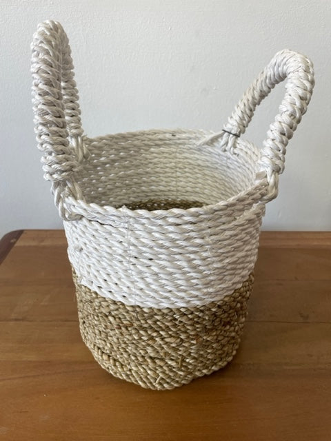 Ensemble de paniers en jonc de mer - Blanc naturel