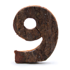Lettre en écorce rustique - « P » (12) - Petite 7 cm