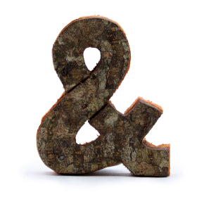 Lettre en écorce rustique - « P » (12) - Petite 7 cm