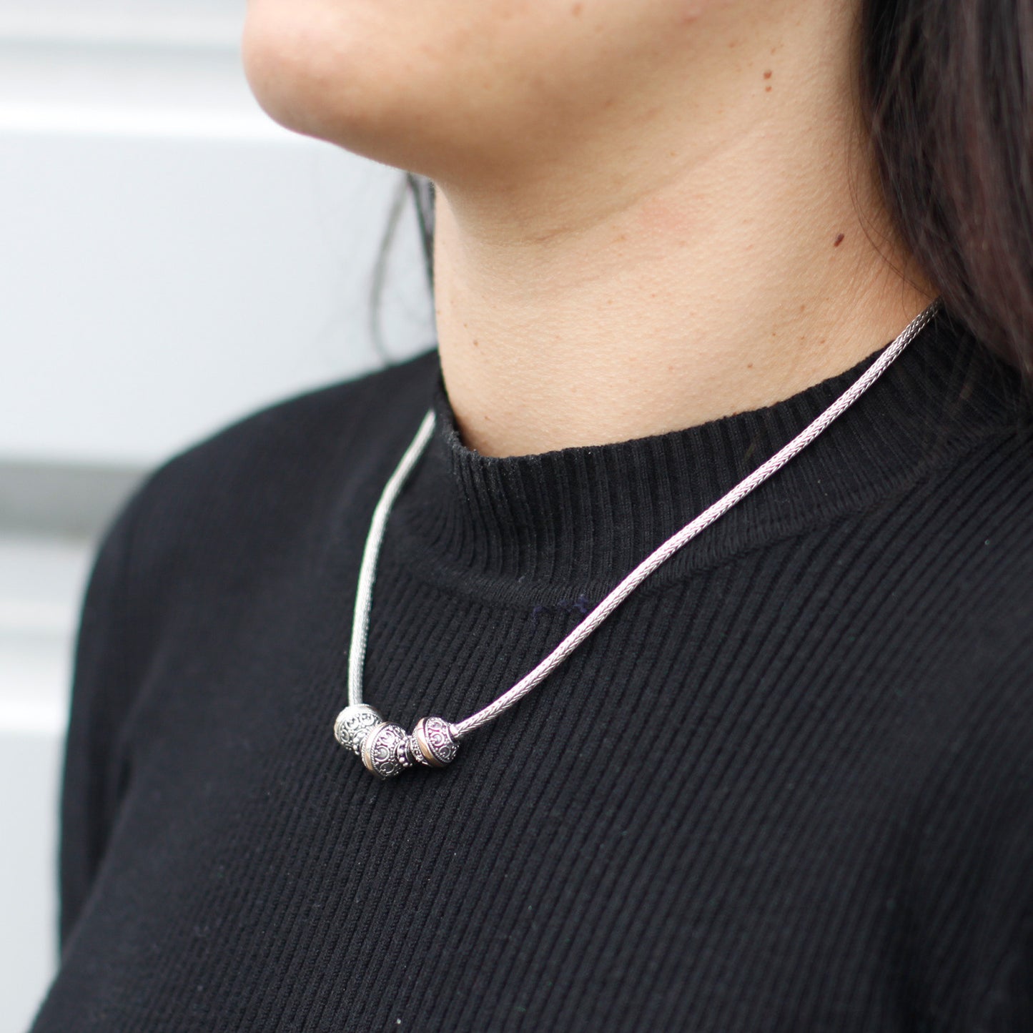 Collier en argent et or - Tri