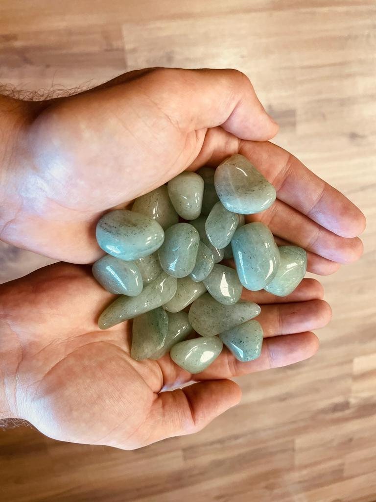 24 x L Pierres roulées - Aventurine transparente