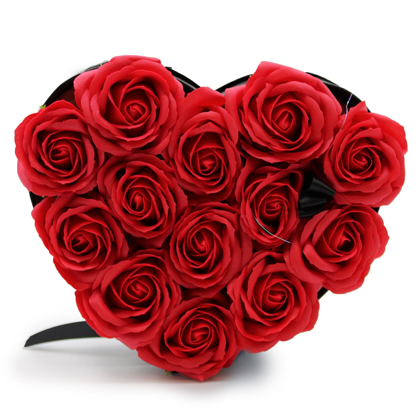 Coffret cadeau - Fleur de savon 13 roses rouges - Cœur