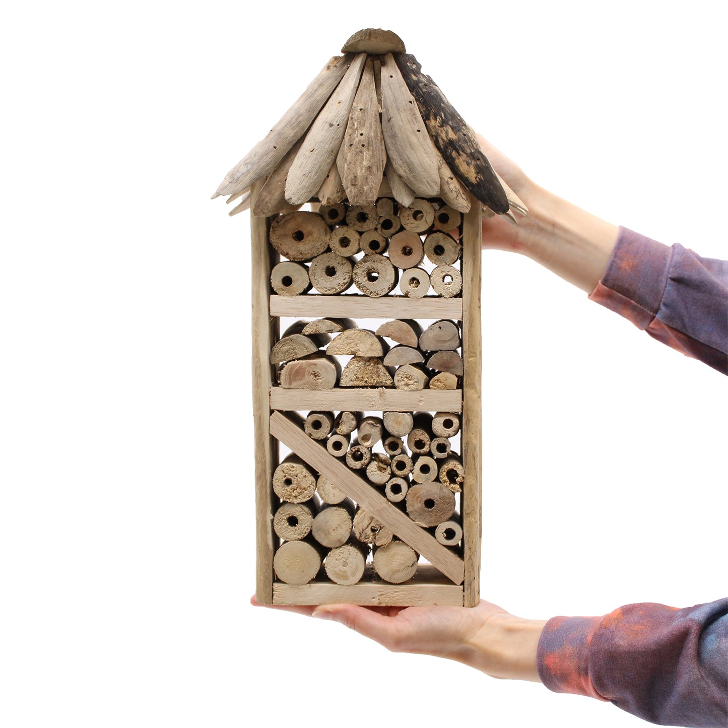 Insekten- und Bienenschutz aus Treibholz - Zweistöckiges Haus